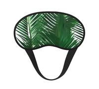 Schlafmaske mit grünem Palmblatt-Druck, für Seitenschläfer, Cup-Form, Verdunkelung, Augenmaske, Schattierungen, Abdeckung für Damen und Herren