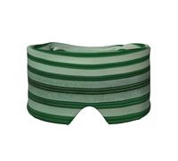Schlafmaske mit grünem Streifendruck, licht-weich, Komfort-Augenbinde mit verstellbarem Kopfband