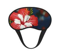 Schlafmaske mit Hawaii-Blume, rot, für Seitenschläfer, lichtblockierende Nachtmasken zum Schlafen, Augenmaske für Damen und Herren, Augenabdeckung, weicher, bequemer Augenschatten für Reisen
