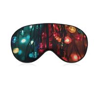 Schlafmaske mit hellen bunten Lichtern, weich, bequem, Augenmaske mit verstellbarem Riemen, Augenschutz, Augenschutz für Männer und Frauen, Arbeit, Reisen