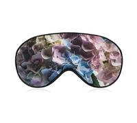 Schlafmaske mit Hortensien-Blumen in Vase, für Damen und Herren, Seitenschläfer-Augenabdeckung mit verstellbarem Riemen, weich, atmungsaktiv, Verdunkelung, rutschfest, tiefer Schlaf, Reisezubehör