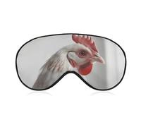 Schlafmaske mit Huhn, weich, bequem, mit verstellbarem Riemen, Augenabdeckung, Augenschatten für Männer und Frauen, Arbeit, Reisen