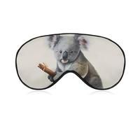 Schlafmaske mit Koala und Schmetterling, weich, bequem, Augenmaske mit verstellbarem Riemen, Augenabdeckung, Augenschatten für Männer und Frauen, Arbeit, Reisen