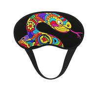 Schlafmaske mit kulturellen Mustern, bunte Kunst, abstrakte Schlange, weich, bequem, Augenmaske mit verstellbarem Riemen, Verdunkelung, Augenschlafschutz, Abdeckung für Damen, Mädchen, Herren, Reisen