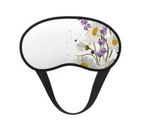 Schlafmaske mit Lavendel- und Gänseblümchen-Druck, Augen-Schlafmaske für Damen und Herren, für totale Dunkelheit, reduziert geschwollene Augenmaske