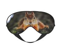 Schlafmaske mit lustigem Eichhörnchen-Druck, Augenbinde, weicher Augenschutz für Damen und Herren, für Reisen, Nickerchen, Meditation