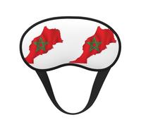 Schlafmaske mit Marokko-Flagge für Seitenschläfer, Cup-förmige Verdunkelung, Augenmaske, Schattierungen, Abdeckung für Damen und Herren
