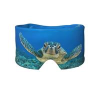 Schlafmaske mit Meeresschildkröten-Motiv, weiche Augenabdeckung, schalldicht, Ohrenschützer, Stirnband für Reisen, Nickerchen