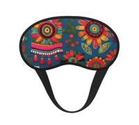 Schlafmaske mit mexikanischer Volkskunst, Boho-Druck, für Seitenschläfer, niedliche Verdunkelung, Augenmaske, Schattierungen, Abdeckung für Zuhause oder Reisen