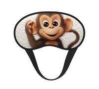 Schlafmaske mit niedlichem Affenmotiv für Seitenschläfer, verdunkelnde Augenmaske für Damen und Herren, Nulldruck-Schlafmasken, weich, atmungsaktiv, Augenabdeckung, bequeme Augenbinde, Lidschatten für