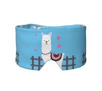 Schlafmaske mit niedlichem Alpakas-Druck, für Männer und Frauen, weiche Augenabdeckung, schalldicht, Ohrenschützer, Stirnband für Reisen, Nickerchen