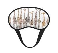 Schlafmaske mit niedlichem Cartoon-Giraffen-Druck, für Seitenschläfer, niedliche Verdunkelung, Augenmaske, Abdeckung für Zuhause oder Reisen