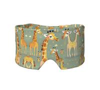 Schlafmaske mit niedlichem Cartoon-Giraffen-Druck, weich, hautfreundlich, Augenabdeckungen, lichtblockierende Schlafmaske für Reisen, Yoga, Nickerchen