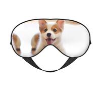 Schlafmaske mit niedlichem Corgi-Druck, Nacht-Augenbinde, weicher Augenschutz für Damen und Herren, für Reisen, Nickerchen, Meditation