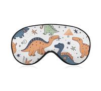 Schlafmaske mit niedlichem Dinosaurier-Motiv, weich, bequem, Augenmaske mit verstellbarem Riemen, Augenabdeckung, Augenschatten für Männer und Frauen, Arbeit, Reisen