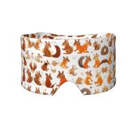 Schlafmaske mit niedlichem Eichhörnchen-Aufdruck, für Männer und Frauen, weiche Augenabdeckung, schalldicht, Ohrenschützer, Stirnband für Reisen, Nickerchen