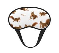 Schlafmaske mit niedlichem Eichhörnchen-Druck, für Seitenschläfer, niedliche Verdunkelung, Augenmaske, Abdeckung für Zuhause oder Reisen