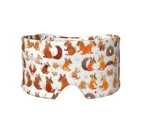 Schlafmaske mit niedlichem Eichhörnchen-Druck, weich, hautfreundlich, Augenabdeckungen, lichtblockierende Schlafmaske für Reisen, Yoga, Nickerchen