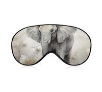 Schlafmaske mit niedlichem Elefantenmotiv für Damen und Herren, Seitenschläfer-Augenabdeckung mit verstellbarem Riemen, weich, atmungsaktiv, Verdunkelung, rutschfest, tiefer Schlaf, Reisezubehör