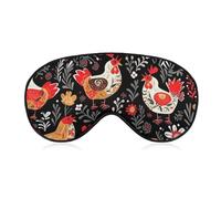Schlafmaske mit niedlichem Hahn, weich, bequem, Augenmaske mit verstellbarem Riemen, Augenschutz, Augenschutz für Männer und Frauen, Arbeit, Reisen