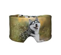 Schlafmaske mit niedlichem Husky-Motiv, für Männer und Frauen, weiche Augenabdeckung, schalldicht, Ohrenschützer, Stirnband für Reisen, Nickerchen