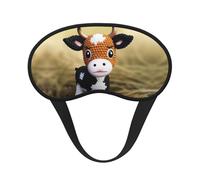 Schlafmaske mit niedlichem Kuh-Wadenmuster, für Damen und Herren, weich und bequem, Schlafmaske, Verdunkelung, Augenabdeckung für Reisen, Yoga, Nickerchen, Schichtarbeit