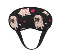 Schlafmaske mit niedlichem Mops-Aufdruck, für Seitenschläfer, niedliche Verdunkelung, Augenmaske, Abdeckung für Zuhause oder Reisen
