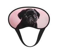 Schlafmaske mit niedlichem Mops, für Damen und Herren, Augenmaske zum Schlafen, lichtblockierend, Schlafmaske mit elastischem Band, Augenbinde für Flugschläfer, weich, atmungsaktiv,