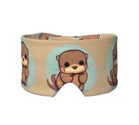 Schlafmaske mit niedlichem Otter-Druck, weich, hautfreundlich, Augenabdeckungen, lichtblockierende Schlafmaske für Reisen, Yoga, Nickerchen