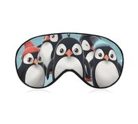 Schlafmaske mit niedlichem Pinguin, weich, bequem, Augenmaske mit verstellbarem Riemen, Augenschutz, Augenschatten für Männer und Frauen, Arbeit, Reisen