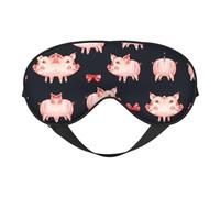 Schlafmaske mit niedlichem Schweinchen, glatt, weich, verstellbare Schattierung, Augenbinde, Augenmaske für Ausruhen, Reisen