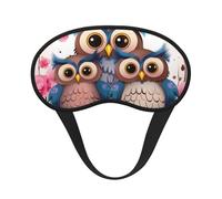 Schlafmaske mit niedlichen Eulen, für Seitenschläfer, verdunkelnde Augenmaske für Damen und Herren, Nulldruck-Schlafmasken, weiche, atmungsaktive Augenabdeckung, bequeme Augenbinde, Lidschatten für