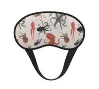 Schlafmaske mit Oktopus-Druck, Augen-Schlafmaske für Damen und Herren, für totale Dunkelheit, reduziert geschwollene Augenmaske
