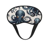 Schlafmaske mit Oktopus-Muster, für Damen und Herren, weiche und bequeme Schlafmaske, Verdunkelung, Augenabdeckung für Reisen, Yoga, Nickerchen, Schichtarbeit