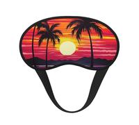 Schlafmaske mit Palmen-Sonnenuntergang-Design, für Damen und Herren, weiche und bequeme Schlafmaske, Verdunkelung, Augenabdeckung für Reisen, Yoga, Nickerchen, Schichtarbeit