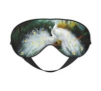 Schlafmaske mit Pfauenmuster, Augenbinde, weicher Augenschutz für Damen und Herren, für Reisen, Nickerchen, Meditation