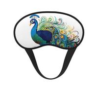 Schlafmaske mit Pfauenmuster für Seitenschläfer, Verdunkelungs-Augenmaske für Damen und Herren, Nulldruck-Schlafmasken, weiche, atmungsaktive Augenabdeckung, bequeme Augenbinde, Lidschatten für