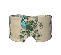 Schlafmaske mit Pfauenmuster, weiche, hautfreundliche Augenabdeckungen, lichtblockierende Schlafmaske für Reisen, Yoga, Nickerchen