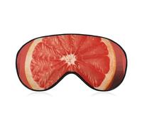Schlafmaske mit reifer Grapefruitscheibe für Damen und Herren, Seitenschläfer-Augenabdeckung mit verstellbarem Riemen, weiche, atmungsaktive Verdunkelungsmaske, rutschfest, tiefer Schlaf