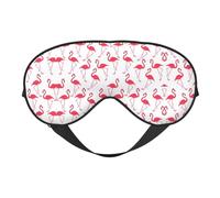 Schlafmaske mit rosa Flamingo-Muster, glatt, weich, verstellbare Schattierung, Augenbinde, Augenmaske für Ausruhen, Reisen