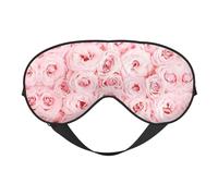 Schlafmaske mit rosa frischen Rosen, verstellbar, glatt, weich, Augenmaske, Schattierung, Augenbinde, Augenmaske für Ausruhen, Reisen