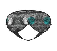 Schlafmaske mit Rosen-Druck, weiche Augenbinde, für Damen und Herren, für Reisen, Nickerchen, Meditation