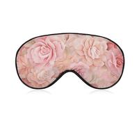 Schlafmaske mit Rosen und Blumen, für Damen und Herren, Seitenschläfer-Augenabdeckung mit verstellbarem Riemen, weich, atmungsaktiv, Verdunkelungsmaske, rutschfest, tiefer Schlaf, Reisezubehör