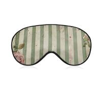 Schlafmaske mit Rosen und grünen Pflanzen für Damen und Herren, Seitenschläfer-Augenabdeckung mit verstellbarem Riemen, weich, atmungsaktiv, Verdunkelungsmaske, rutschfest, tiefer Schlaf, Reisezubehör