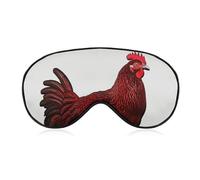 Schlafmaske mit rotem Huhn, belüfteter Stoff, verstellbarer Tragestil, Nulldruck-Schlafmaske, weich, hautfreundlich, für Damen und Herren