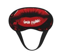 Schlafmaske mit roten Lippen, weich, bequem, Augenmaske mit verstellbarem Riemen, Verdunkelung, Augen-Schlafschutz, für Damen, Mädchen, Herren, Reisen, Yoga, Nickerchen, Schichtarbeit