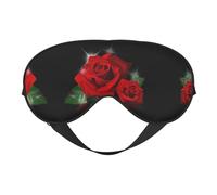 Schlafmaske mit roten Rosen, Augenbinde, weicher Augenschutz für Damen und Herren, für Reisen, Nickerchen, Meditation