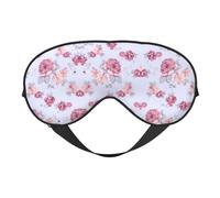 Schlafmaske mit roten Rosen, Augenmaske zum Schlafen, voll verstellbarer Riemen, Augenabdeckungen für Damen/Herren