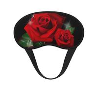 Schlafmaske mit roten Rosen bedruckt, Augenschlafmaske für Damen und Herren, für totale Dunkelheit, reduziert geschwollene Augenmaske