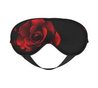Schlafmaske mit roten Rosen, glatt, weich, verstellbare Schattierung, Augenbinde, Augenmaske für Ausruhen, Reisen